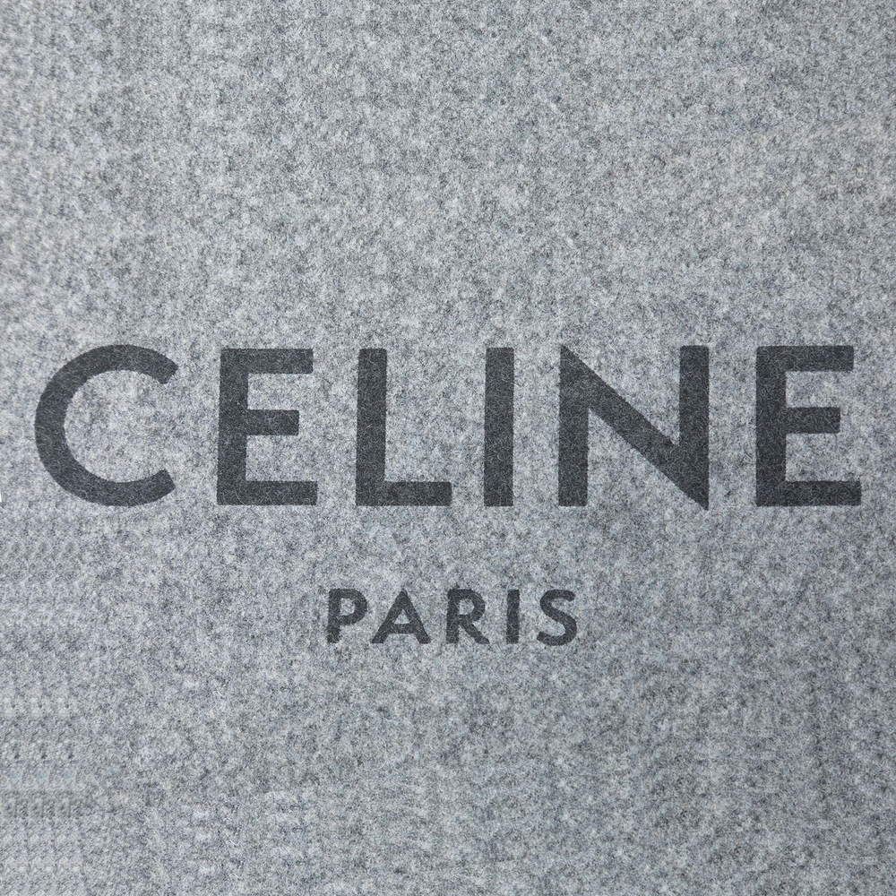 Pre-Loved Celine Felt Logo Flat Pouch - Picture 5 of 7